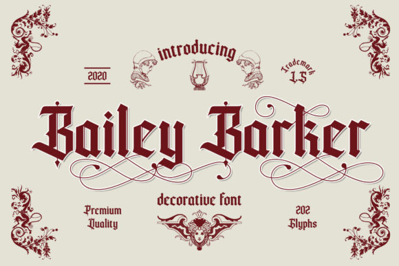 Bailey Barker: A Bold Blackletter Font for Editorial Elegance