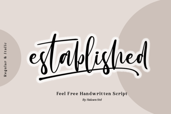 Established: A Handwritten Font for Romantic Branding