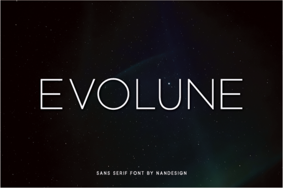 Evolune: A Minimal Sans Serif Font for Modern Editorial Design
