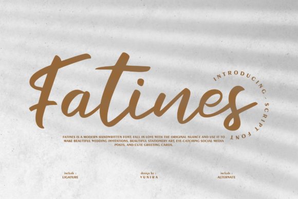 Fatines: A Handwritten Font for Eye-Catching Campaigns