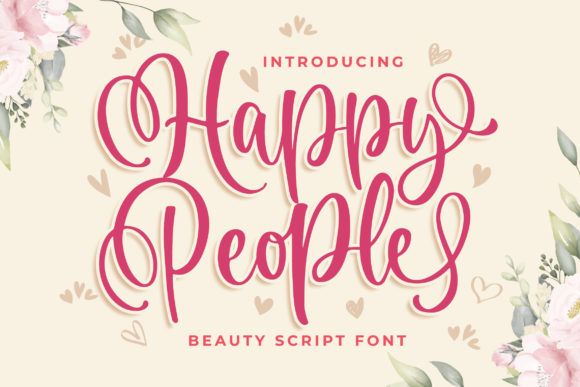 Happy People Font for Handmade Creations and Personalized Designs