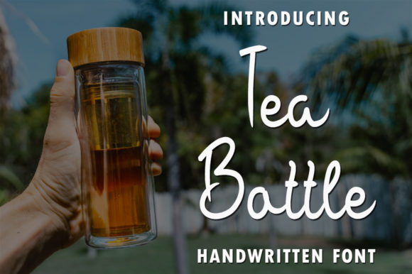 Tea Bottle Font for Romantic Campaign Designs