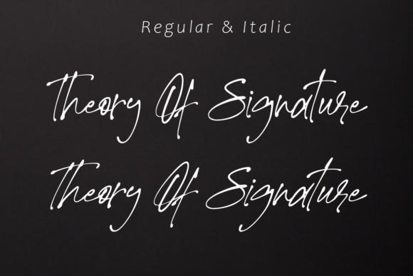 Theory of Signature: A Stylish Script Font for Editorial Design